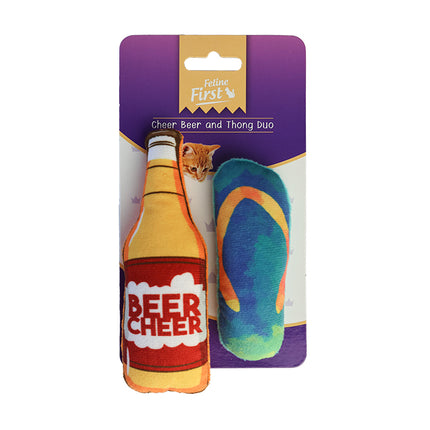 Feline First Cheer Beer and Thong Duo