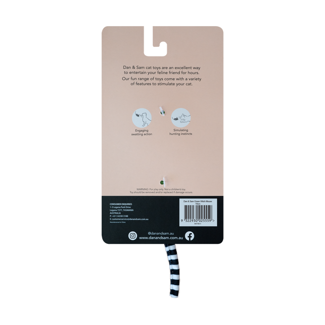 Dan & Sam - Green Witch Mouse (19cm)