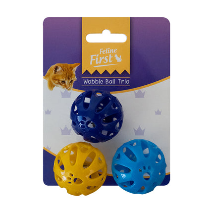 Feline First Wobble Ball Trio