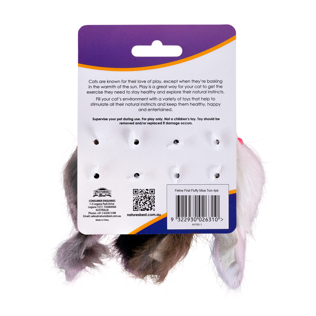 Feline First Fluffy Mice 4pk