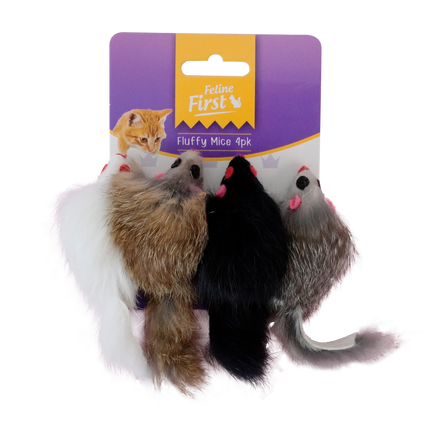 Feline First Fluffy Mice 4pk