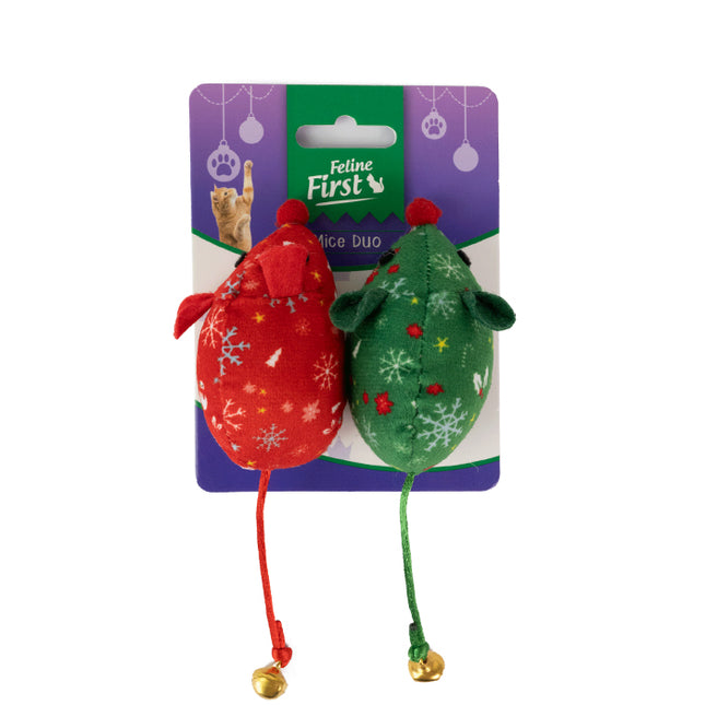 Feline First Christmas Mice Duo