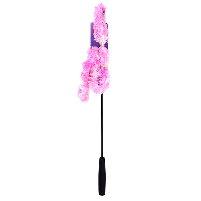 Feline First Pink Fluffy Tail Cat Wand