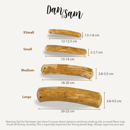 Dan & Sam - Natural Coffee Wood Chew (Medium)