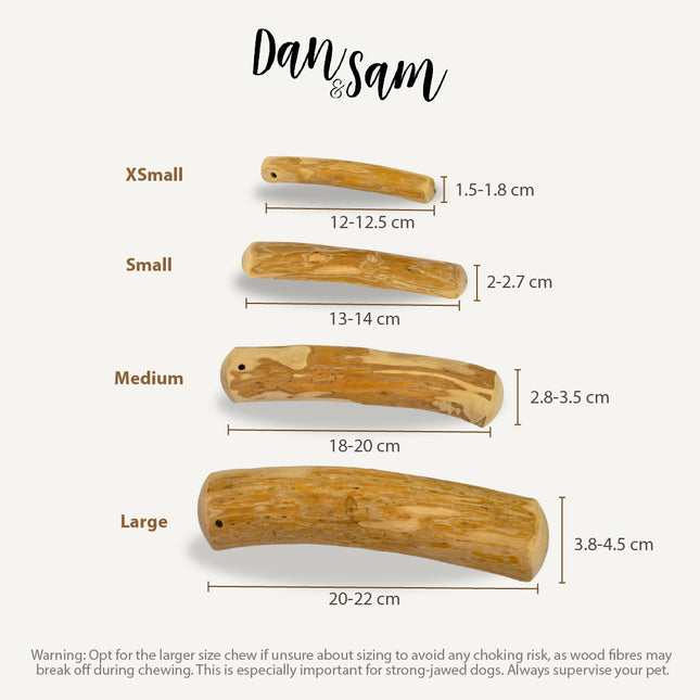 Dan & Sam - Natural Coffee Wood Chew (Medium)