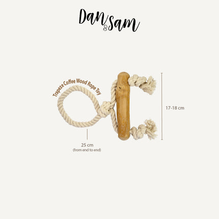 Dan & Sam - Trapeze Coffee Wood Rope Toy