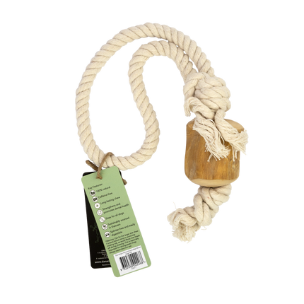 Dan & Sam - Pull and Tug Coffee Wood Rope Toy