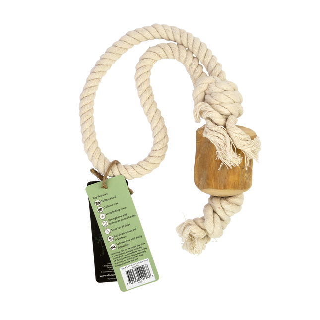 Dan & Sam - Pull and Tug Coffee Wood Rope Toy