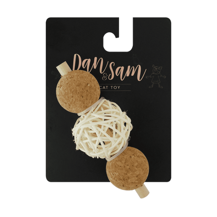 Dan & Sam Rattan Ball Trio Stick Cat Toy