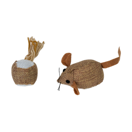 Dan & Sam Mabel the Mouse and Ball Duo Cat Toy