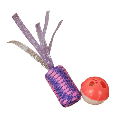 Dan & Sam Pink and Purple Spiral and Ball Duo