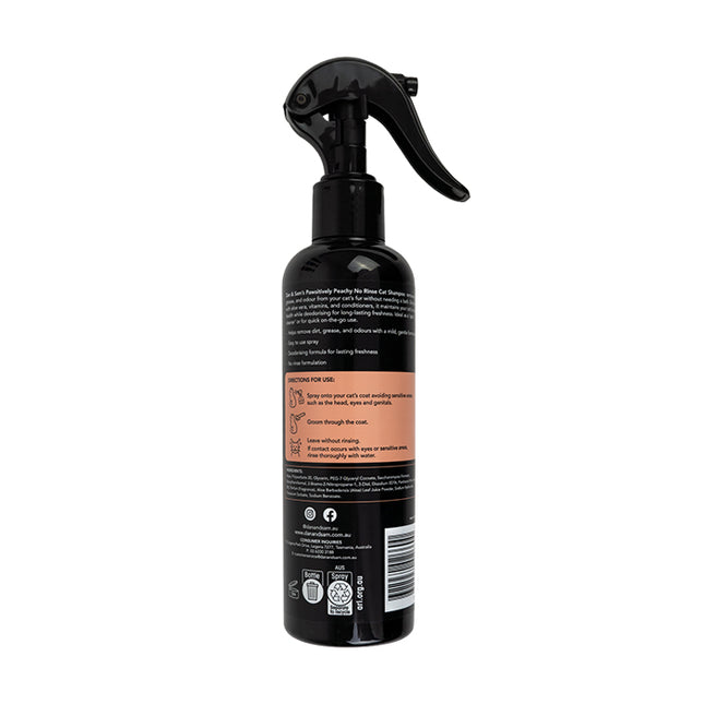 Dan & Sam Pawsitively Peachy No Rinse Cat Shampoo Spray 250ml