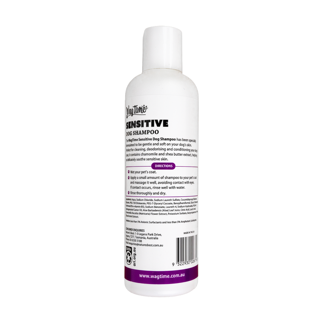 WagTime Sensitive Dog Shampoo 250ml