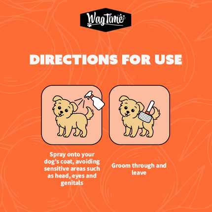 WagTime Peach No Rinse Dog Shampoo Spray 250ml