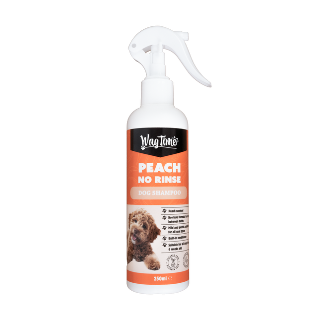 WagTime Peach No Rinse Dog Shampoo Spray 250ml