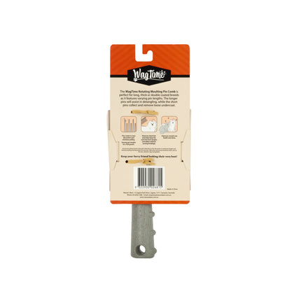 WagTime Recycled Rotating Moulting Pin Comb