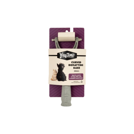 WagTime Recycled Curved Dematting Rake - Small