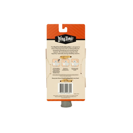 WagTime Recycled Deshedding Rake - Small