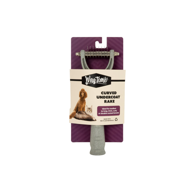 WagTime Recycled Curved Undercoat Rake