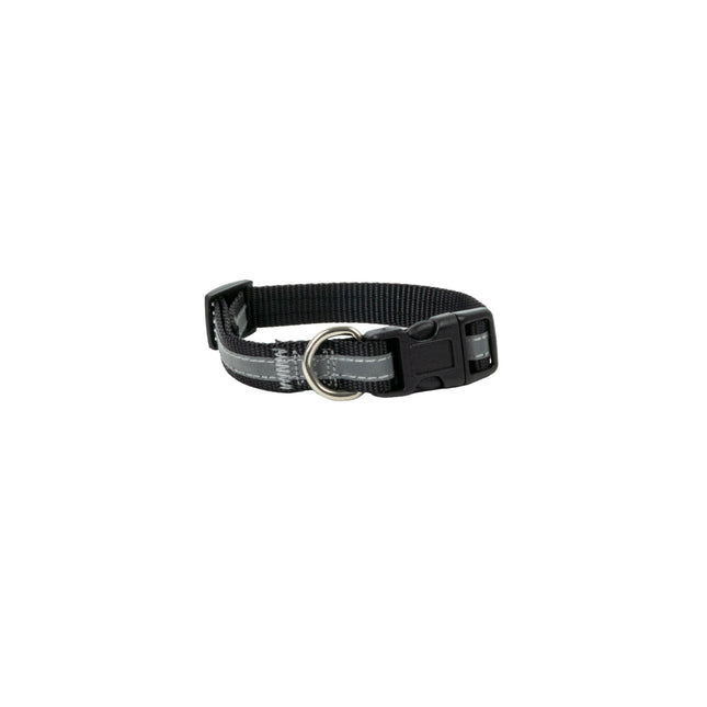 WagTime Reflective Dog Collar Black - Small