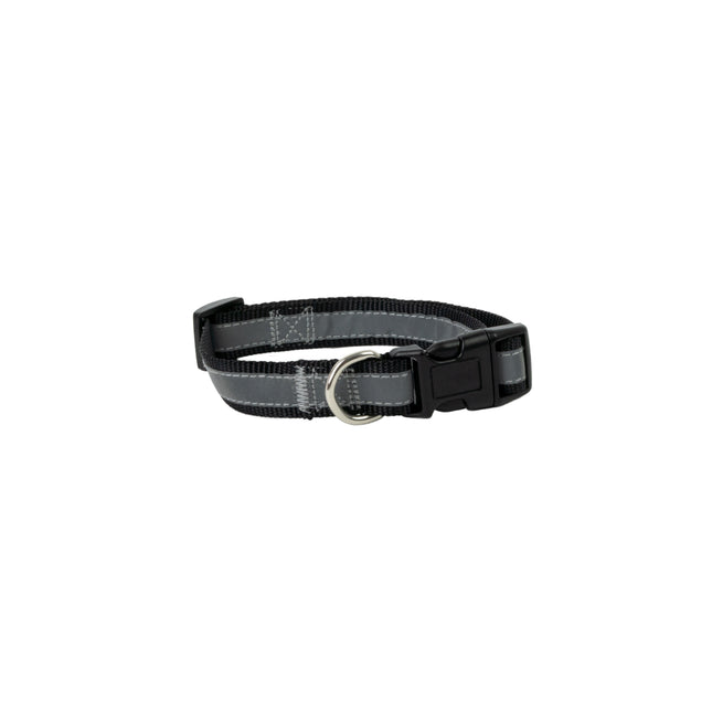WagTime Reflective Dog Collar Black - Medium