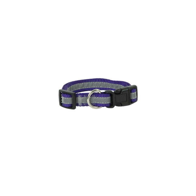 WagTime Reflective Dog Collar Purple - Small