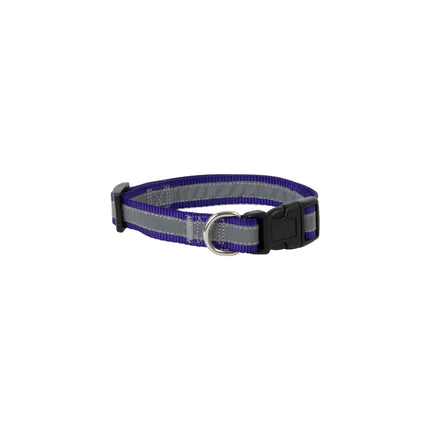 WagTime Reflective Dog Collar Purple - Medium