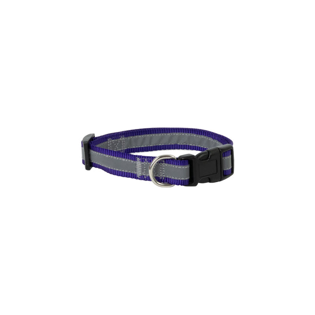 WagTime Reflective Dog Collar Purple - Medium