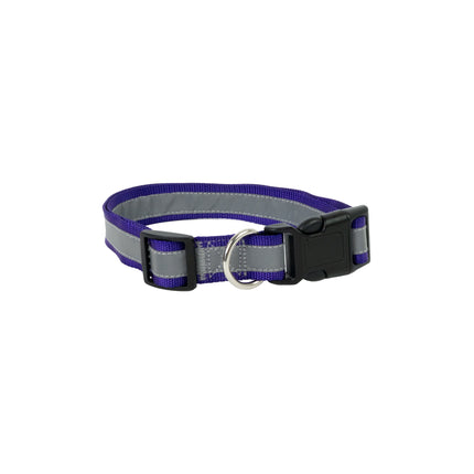 WagTime Reflective Dog Collar Purple - Large