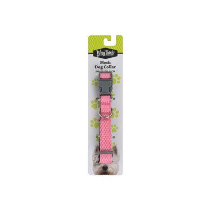 WagTime Mesh Dog Collar Pink - Small