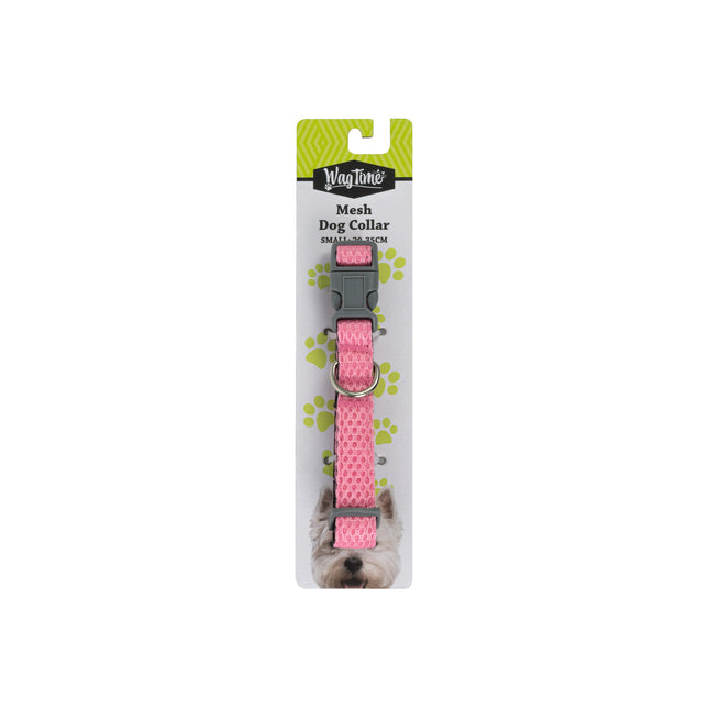 WagTime Mesh Dog Collar Pink - Small