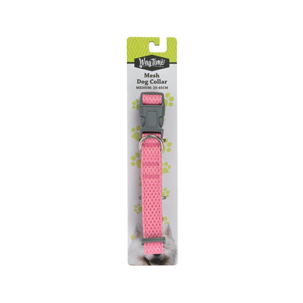WagTime Mesh Dog Collar Pink - Medium