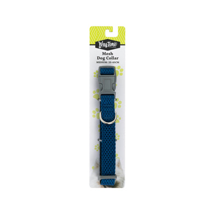 WagTime Mesh Dog Collar Blue - Medium