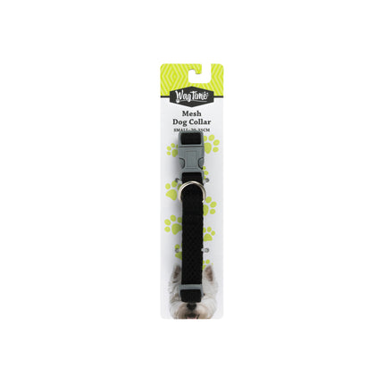 WagTime Mesh Dog Collar Black - Small