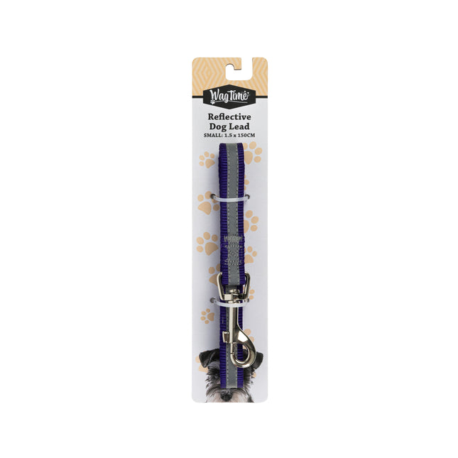 WagTime Reflective Dog Lead Purple - Small