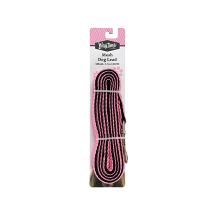 WagTime Mesh Dog Lead Pink - Small