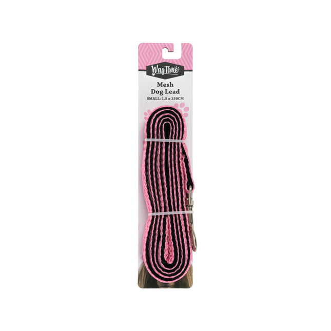 WagTime Mesh Dog Lead Pink - Small