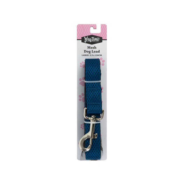 WagTime Mesh Dog Lead Blue - Large