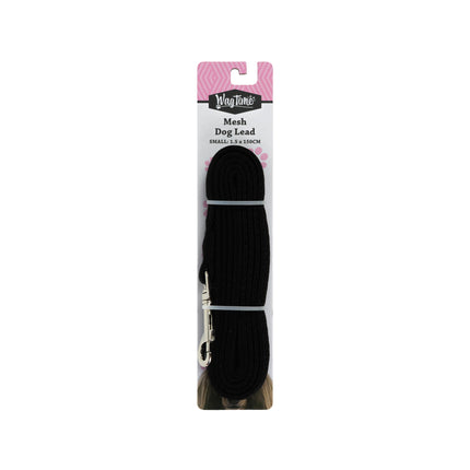 WagTime Mesh Dog Lead Black - Small
