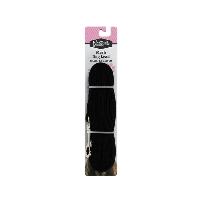 WagTime Mesh Dog Lead Black - Small