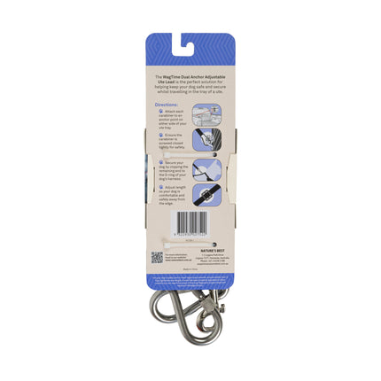 WagTime Dual Anchor Adjustable Ute Lead