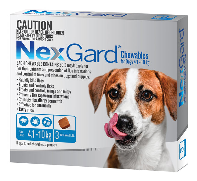 NexGard Chewables Dog - 4.1-10kg (3pk)