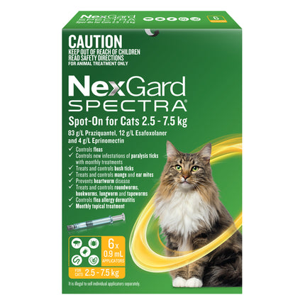 NexGard Spectra - Spot-on for Cats (2.5-7.5kg) (6pk)