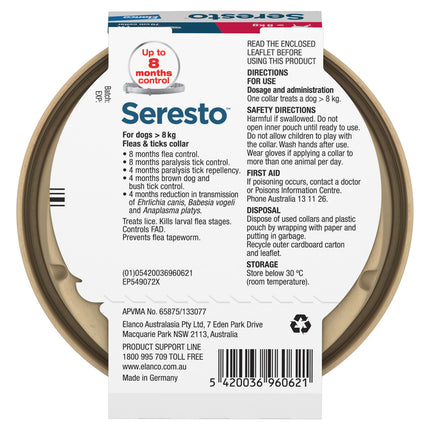 Seresto - Flea & Tick Collar for Dogs over 8kg