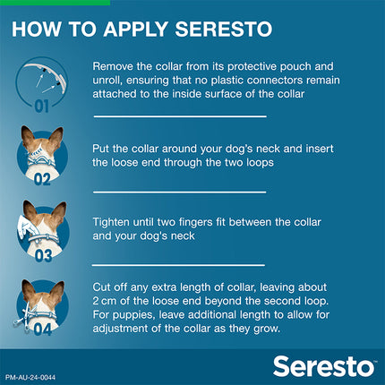 Seresto - Flea & Tick Collar (Puppies & Dogs up to 8kg)