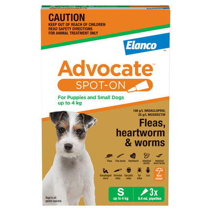 Advocate Spot-On for Dogs up to 4kg Green 3pk