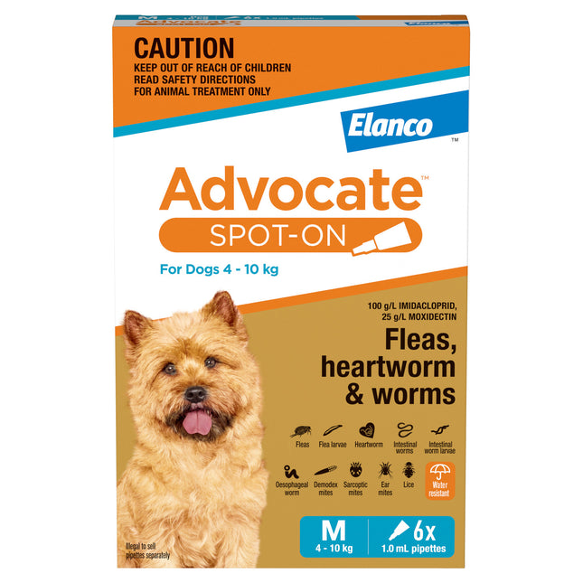 Advocate Spot-On for Dogs 4-10kg Aqua 6pk