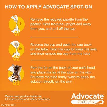 Advocate Spot-On for Cats up to 4kg Orange 1pk