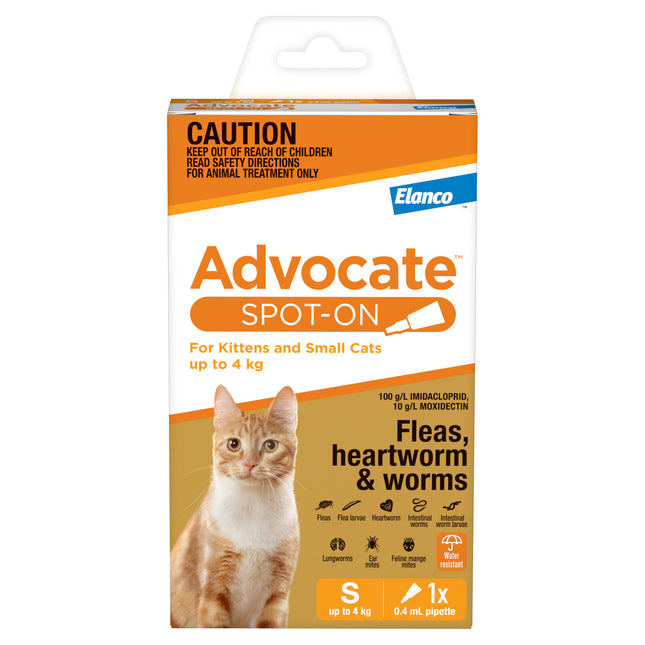 Advocate Spot-On for Cats up to 4kg Orange 1pk