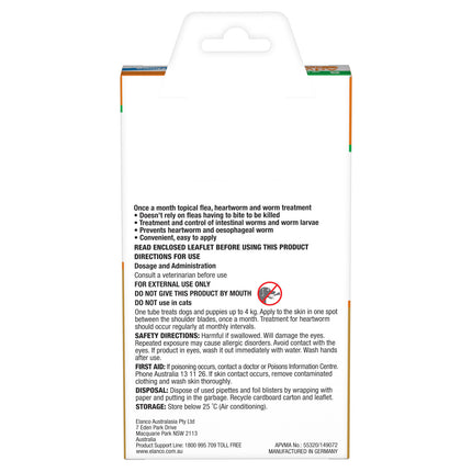 Advocate Spot-On for Dogs up to 4kg 1pk